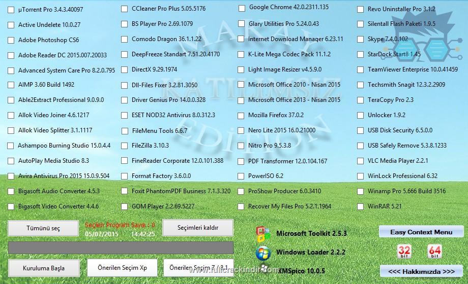 2015-v3-makay-katilimsiz-kurulum-programlari-arsivi-indir